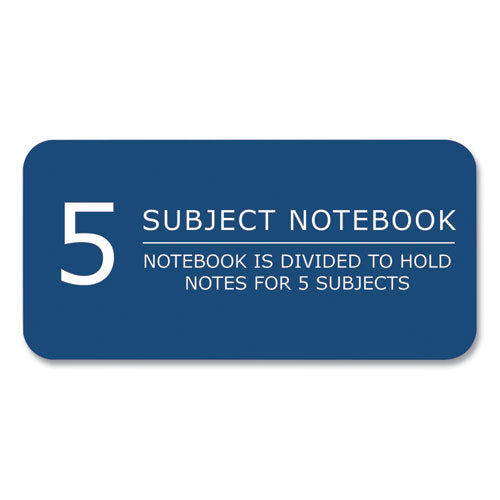 Roaring Spring Subject Wirebound Notebook 5-subject Medium/college Rule Asst Cover (180) 10.5x8 Sheets 12/ct Ships In 4-6 Bus Days