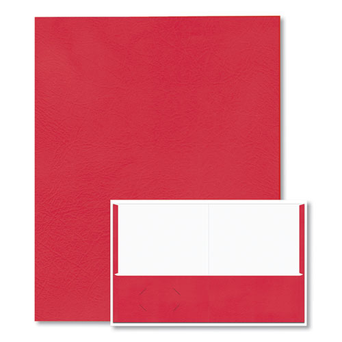 Roaring Spring Pocket Folder 0.5" Capacity 11x8.5 Red 25/box 10 Boxes/Case