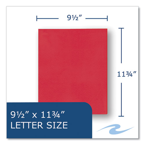Roaring Spring Pocket Folder 0.5" Capacity 11x8.5 Red 25/box 10 Boxes/Case