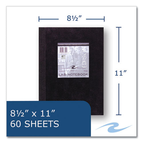 Roaring Spring Lab And Science Black Notebook Quad Rule (5 Sq/in) Black Cover (60) 11x8.5 Sheets 24/Case