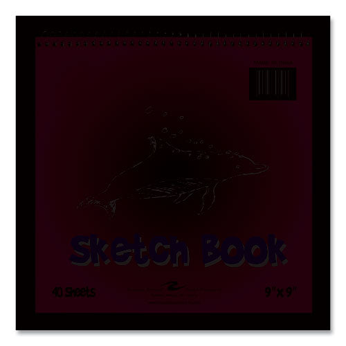 Roaring Spring Kids Sketch Notepad Green Cover 40 White 9x9 Sheets 12/Case