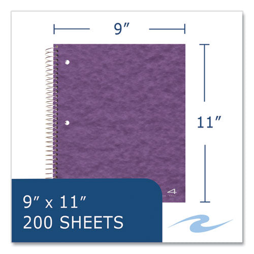 Roaring Spring Subject Wirebound Notebook 4-subject Med/college Rule Randomly Asst Cover (200) 11x9 Sheets 12/ct Ships In 4-6 Bus Days