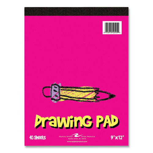 Roaring Spring Kids Drawing Pad 40 White 9x12 Sheets 12/Case