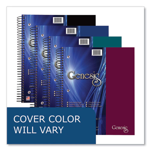 Roaring Spring Genesis Notebook 5-subject Medium/college Rule Randomly Asst Cover Color (200) 11x9 Sheets 12/ct Ships In 4-6 Bus Days