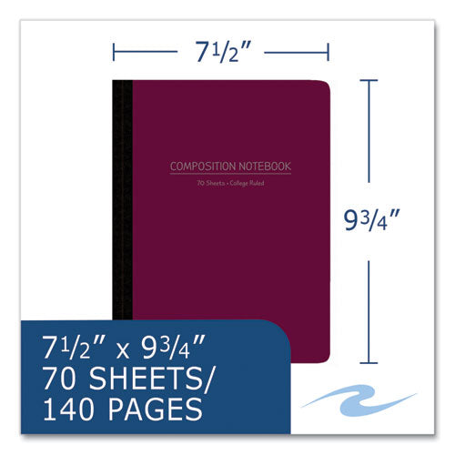 Roaring Spring Poly Flex Composition Notebook Med/college Rule Asst Cover (70) 9.75x7.5 Sheet 24/ct