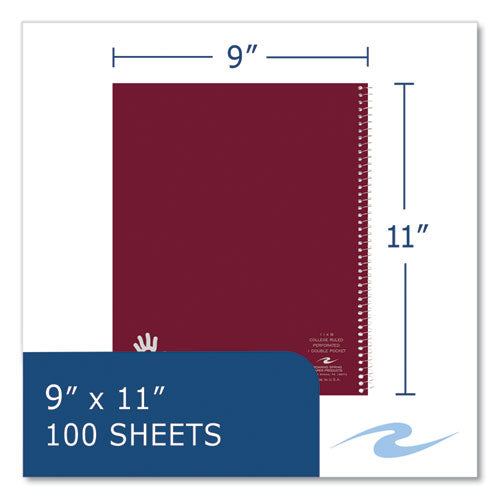 Roaring Spring Lefty Notebook 1 Subject College Rule Randomly Asst Cover Color (100) 11x9 Sheets.  24/ct