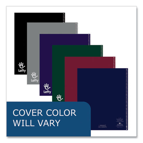 Roaring Spring Lefty Notebook 1 Subject College Rule Randomly Asst Cover Color (100) 11x9 Sheets.  24/ct