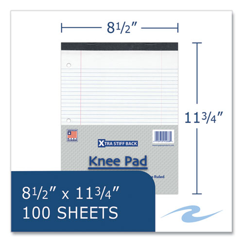 Roaring Spring Stiff-back Pad Medium/college Rule 100 White 8.5x11 Sheets 36/Case