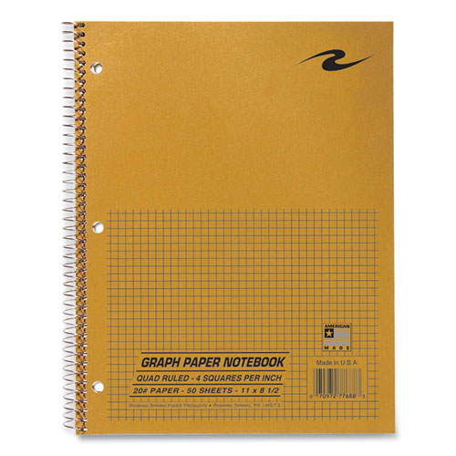 Roaring Spring Lab And Science Wirebound Notebook Quadrille Rule (4 Sq/in) Brown Cover (50) 8.5x11 Sheets 24/ct Ships In 4-6 Bus Days