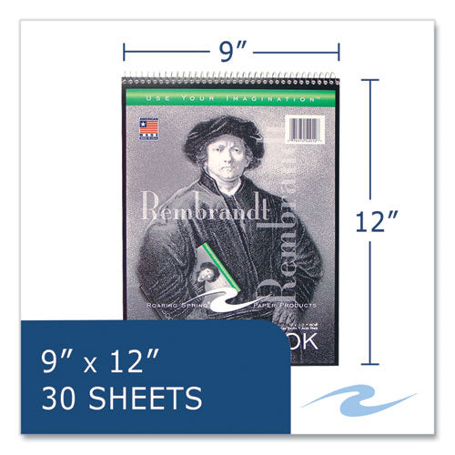 Roaring Spring Sketch Pad Unruled Rembrandt Photography Cover (30) 9x12 Sheets12/Case