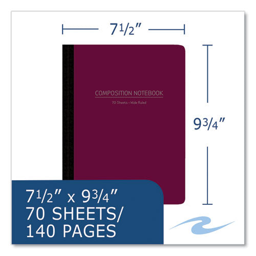 Roaring Spring Poly Flex Composition Notebook Wide/legal Rule Random Asst Cover (70) 9.75x7.5 Sheet 24/ct