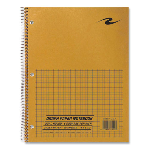 Roaring Spring Lab And Science Wirebound Notebook Quadrille Rule (5 Sq/in) Brown Cover (80) 8.5x11 Sheets 24/ct Ships In 4-6 Bus Days