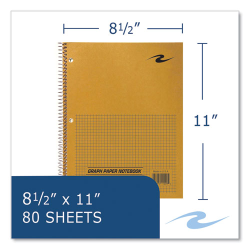 Roaring Spring Lab And Science Wirebound Notebook Quadrille Rule (5 Sq/in) Brown Cover (80) 8.5x11 Sheets 24/ct Ships In 4-6 Bus Days