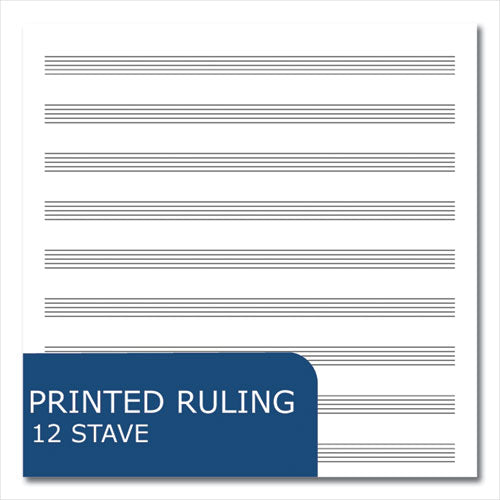 Roaring Spring Music Notebook Music Transcription Format White Cover (32) 11x8.5 Sheets 24/Case