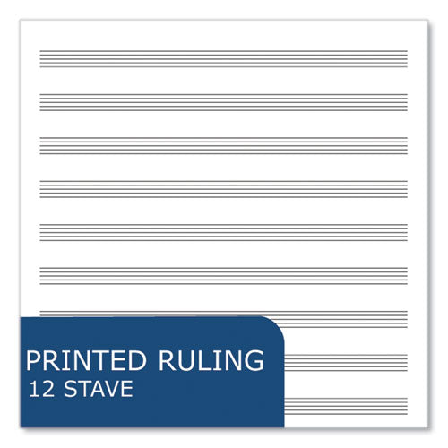 Roaring Spring Music Filler Paper 3-hole 8.5x11 Music Transcription Format 20 Sheets/pack 24 Packs/Case