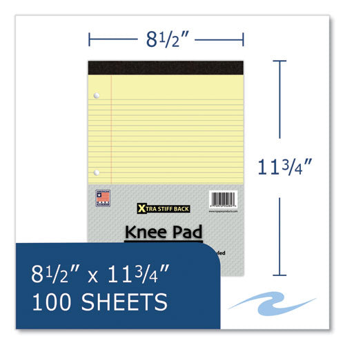 Roaring Spring Stiff-back Pad Medium/college Rule 100 Canary 8.5x11 Sheets 36/Case
