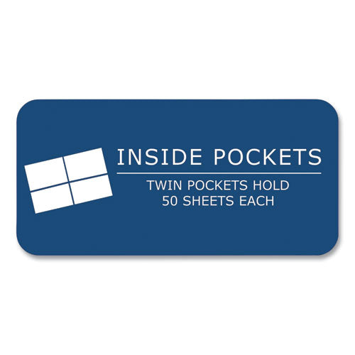 Roaring Spring Pocket Folder With 3 Fasteners 0.5" Capacity 11x8.5 Assorted Colors 100/Case
