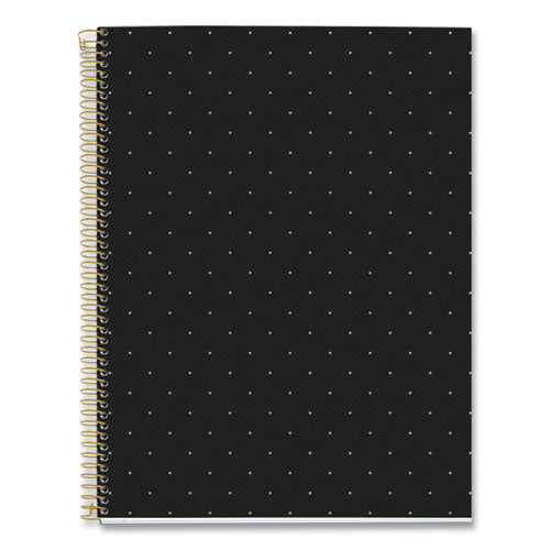 Roaring Spring Mr M Fashion Notebook 4-subject Med/college Rule Black Dots Cover (120) 11x8.5 Sheets 5/ct