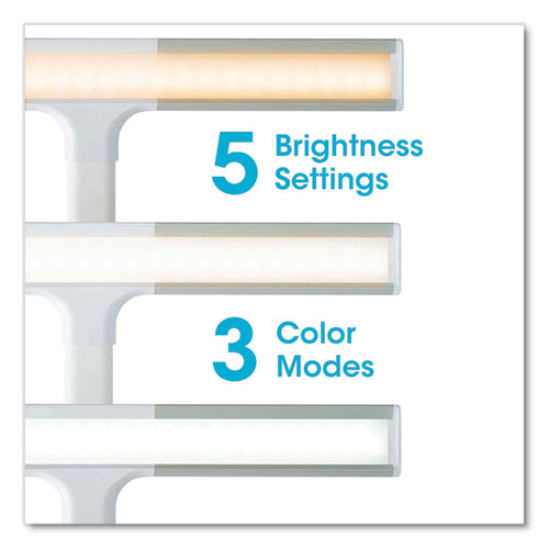 OttLite Wellness Series Perform Led Clamp Lamp With Three Color Modes 16" To 24.75" High White