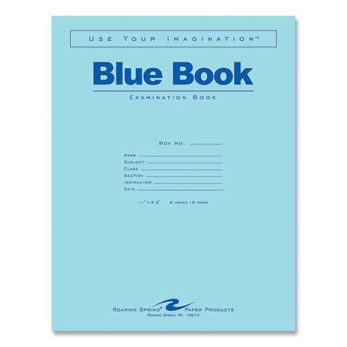 Roaring Spring Examination Blue Books Wide/legal Rule Blue Cover (8) 11x8.5 Sheets 500/Case