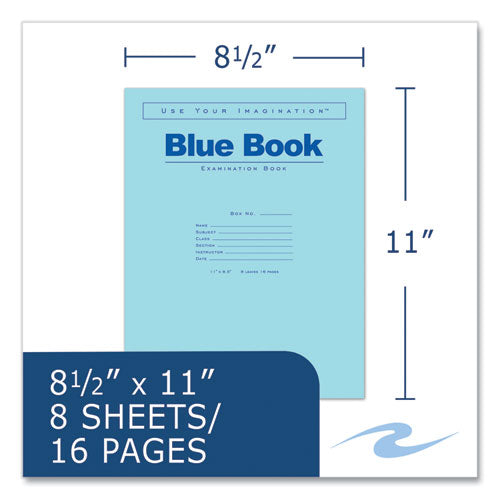 Roaring Spring Examination Blue Books Wide/legal Rule Blue Cover (8) 11x8.5 Sheets 500/Case
