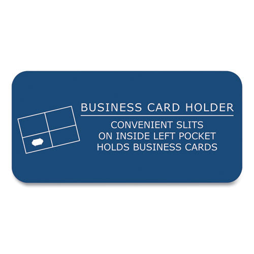 Roaring Spring Pocket Folder With 3 Fasteners 0.5" Capacity 11x8.5 Dark Blue 25/box 10 Boxes/Case