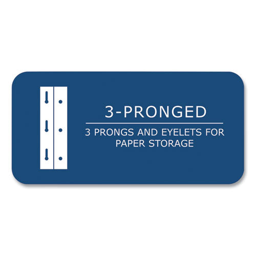 Roaring Spring Pocket Folder With 3 Fasteners 0.5" Capacity 11x8.5 Dark Blue 25/box 10 Boxes/Case