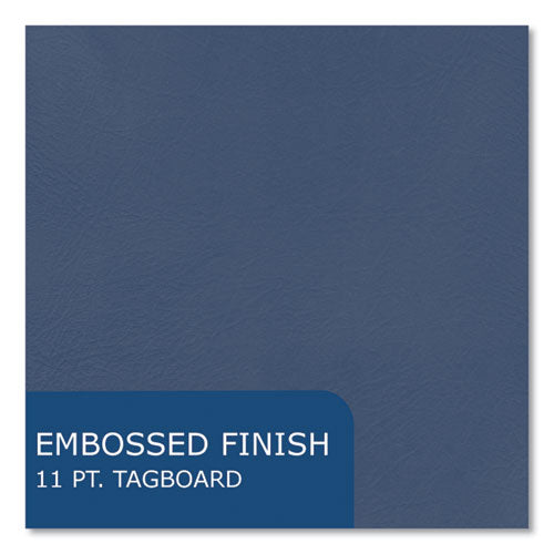 Roaring Spring Pocket Folder With 3 Fasteners 0.5" Capacity 11x8.5 Dark Blue 25/box 10 Boxes/Case