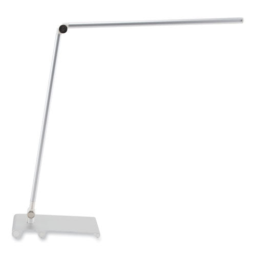 V-Light Led Desk Lamp With Dimmer 2-point Adjustable Neck 15" High Silver