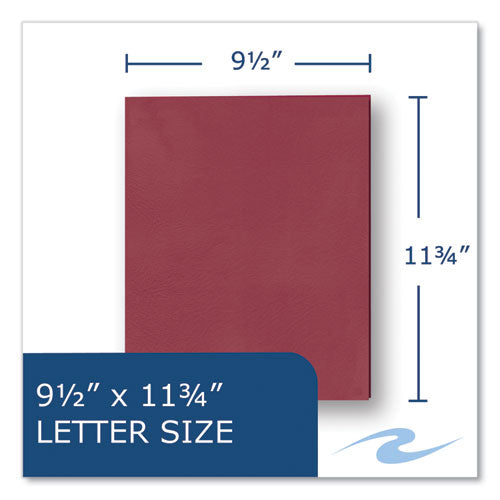 Roaring Spring Pocket Folder 0.5" Capacity 11x8.5 Scarlet 25/box 10 Boxes/Case