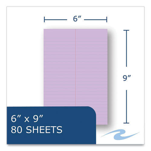 Roaring Spring Enviroshades Steno Pad Gregg Rule White Cover 80 Orchid 6x9 Sheets 24 Pads/Case