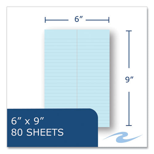 Roaring Spring Enviroshades Steno Pad Gregg Rule White Cover 80 Blue 6x9 Sheets 24 Pads/Case