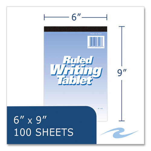Roaring Spring Writing Tablet Wide/legal Rule 100 White 6x9 Sheets 48/Case