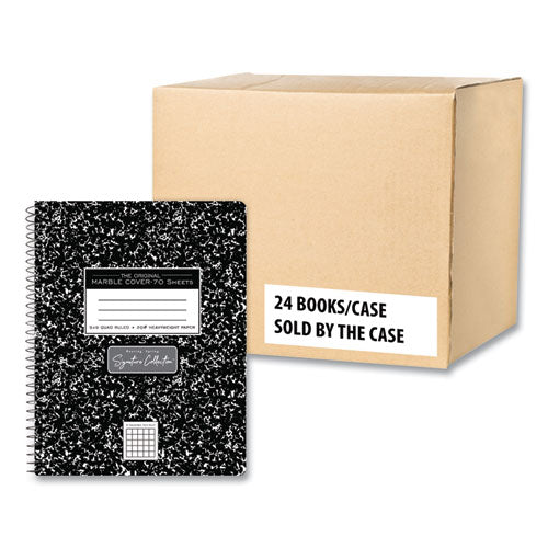Roaring Spring Spring Signature Composition Book Quad 5 Sq/in Rule Black Marble Cover (70) 9.75x7.5 Sheet 24/ct Ships In 4-6 Bus Days