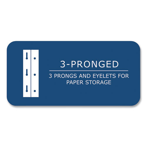 Roaring Spring Pocket Folder With 3 Fasteners 0.5" Capacity 11x8.5 White 25/box 10 Boxes/Case