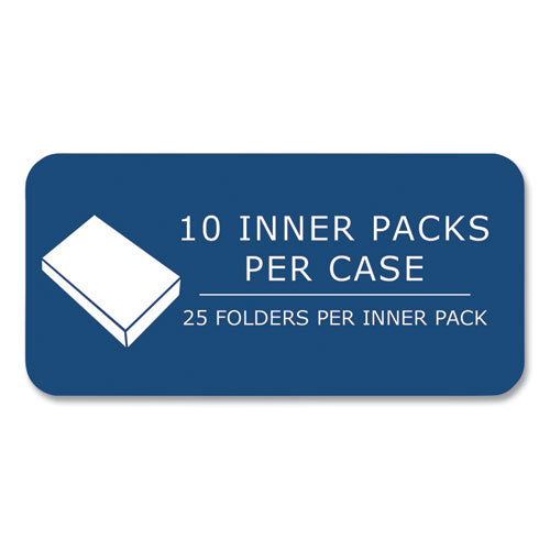 Roaring Spring Pocket Folder With 3 Fasteners 0.5" Capacity 11x8.5 White 25/box 10 Boxes/Case