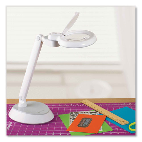 OttLite Space-saving Led Magnifier Desk Lamp 14" High White