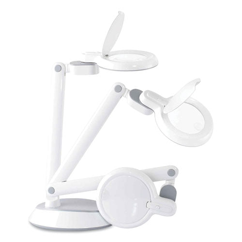 OttLite Space-saving Led Magnifier Desk Lamp 14" High White