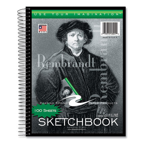 Roaring Spring Sketch Book 60-lb Drawing Paper Stock Rembrandt Photography Cover (100) 11x8.5 Sheets12/ct