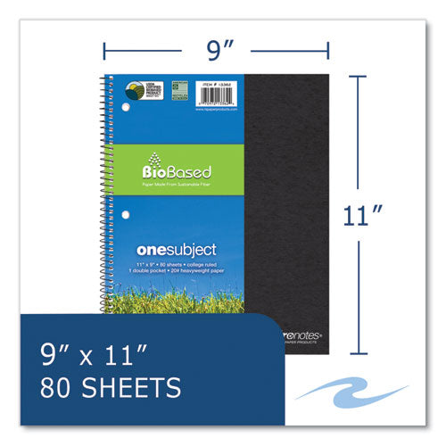 Roaring Spring Earthtones Biobased  1 Subject Notebook Med/college Rule Random Asst Covers (80) 11x9 Sheets 24/ct Ships In 4-6 Bus Days