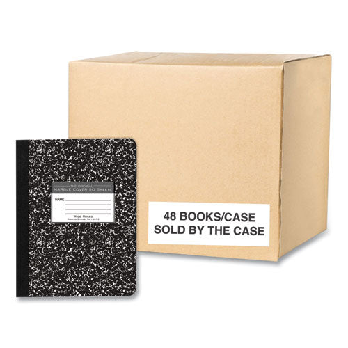 Roaring Spring Hardcover Marble Composition Book Wide/legal Rule Black Marble Cover (50) 9.75x7.5 Sheet 48/ct Ships In 4-6 Bus Days