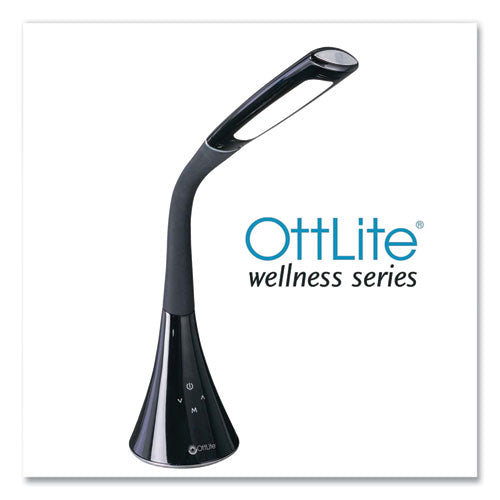 OttLite Wellness Series Swerve Led Desk Lamp 23.25" High Black