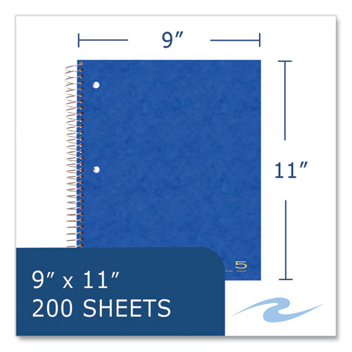 Roaring Spring Subject Wirebound Notebook 5-subject Medium/college Rule Asst Cover (200) 11x9 Sheets 12/Case Ships In 4-6 Bus Days