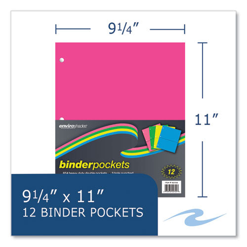 Roaring Spring Binder Pocket 9 Wx11 H Assorted Colors 144/Case