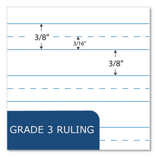 Roaring Spring Ruled Composition Book Grade 3 Manuscript Format Magenta Marble Cover (80) 9.75x7.5 Sheet 48/ct Ships In 4-6 Bus Days