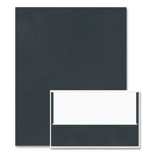 Roaring Spring Pocket Folder 0.5" Capacity 11x8.5 Black 25/box 10 Boxes/Case