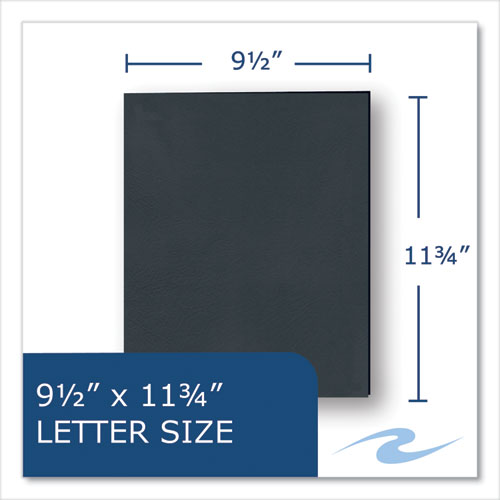 Roaring Spring Pocket Folder 0.5" Capacity 11x8.5 Black 25/box 10 Boxes/Case