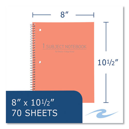 Roaring Spring Subject Wirebound Promo Notebook 1-subject Med/college Rule Asst Cover (70) 10.5x8 Sheets 24/ct Ships In 4-6 Bus Days