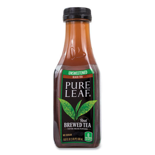 Lipton Pure Leaf Unsweetened Iced Black Tea 16.9 Oz Bottle 18/Case