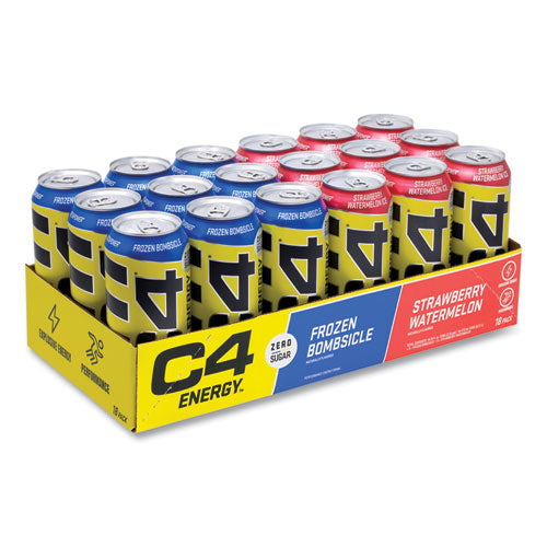 C4 Energy Drink Variety Pack Assorted Flavors 16 Oz Can 18/Case